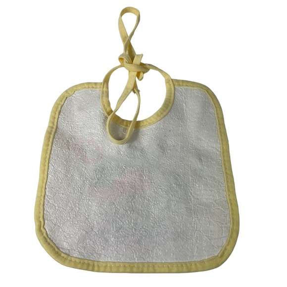 Vintage Squirrel Acorn Oak Leaf Tie-up Baby Bib Infant Nature Red Yellow Photos - Picture 6 of 10